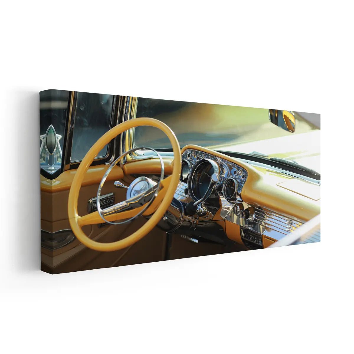 Vintage Car Dashboard Wall Art Canvas Print-Stunning Canvas Prints