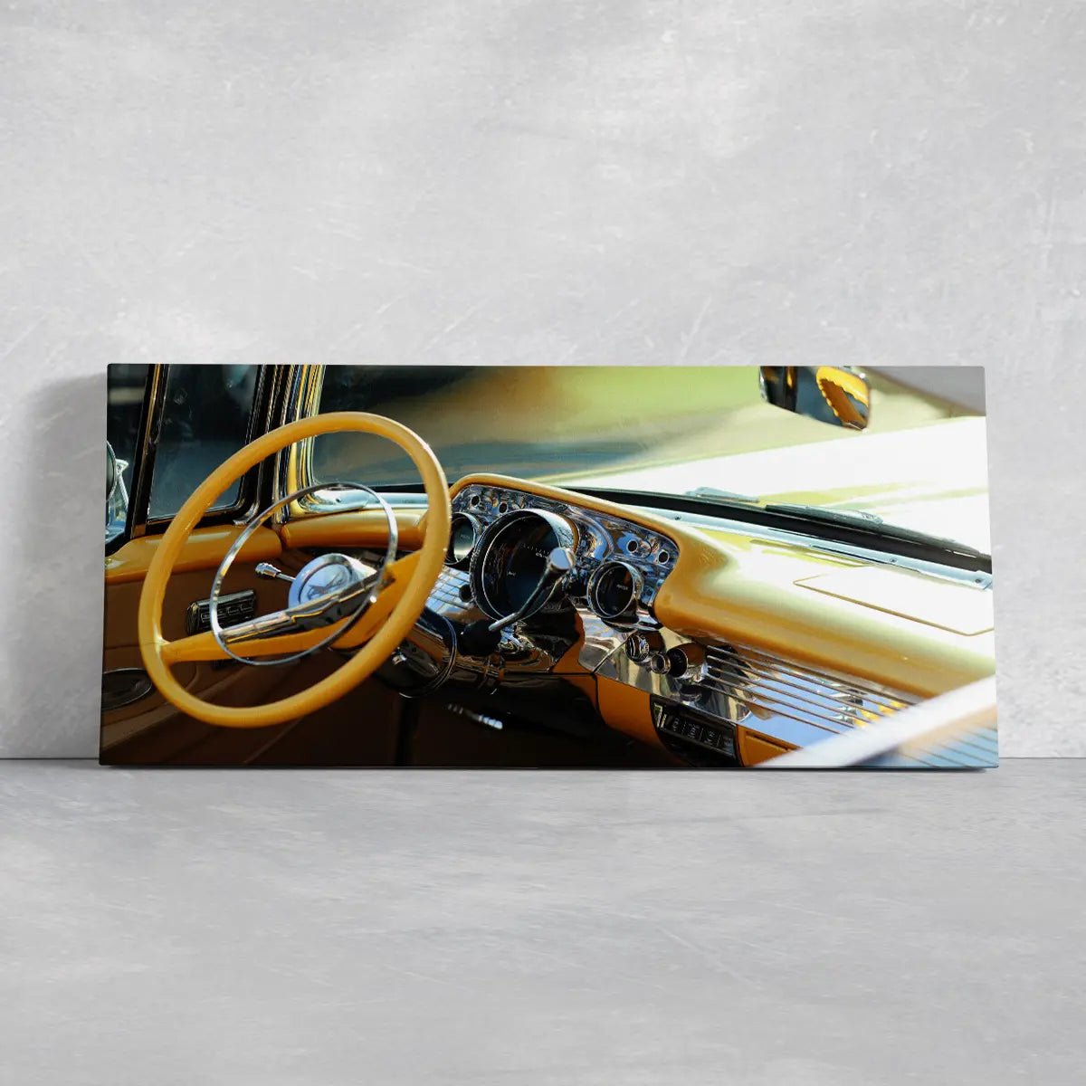 Vintage Car Dashboard Wall Art Canvas Print-Stunning Canvas Prints