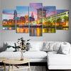 Cleveland City Skyline Wall Art Canvas-Stunning Canvas Prints