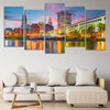 Cleveland City Skyline Wall Art Canvas-Stunning Canvas Prints