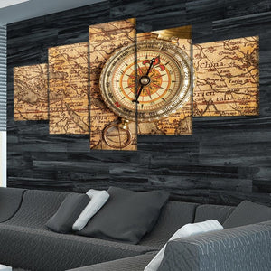 Compass World Map Wall Art Canvas Print-Stunning Canvas Prints