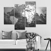 Monochrome World Map Wall Art Canvas Print-Stunning Canvas Prints