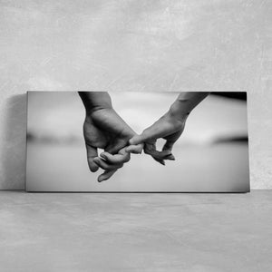 Holding Hands Wall Art Canvas Print | Romantic Artwork For Bedroom-Stunning Canvas Prints