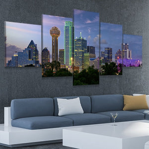 Dallas Skyline Wall Art Canvas-Stunning Canvas Prints