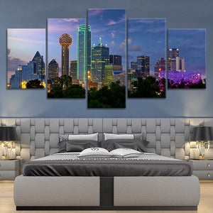 Dallas Skyline Wall Art Canvas-Stunning Canvas Prints