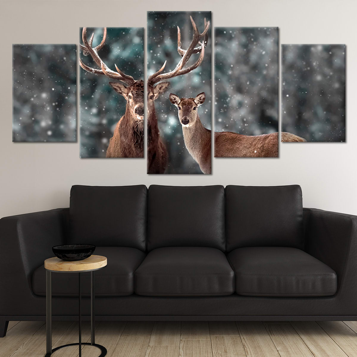 Winter Deer Elks Wall Art Canvas-Stunning Canvas Prints