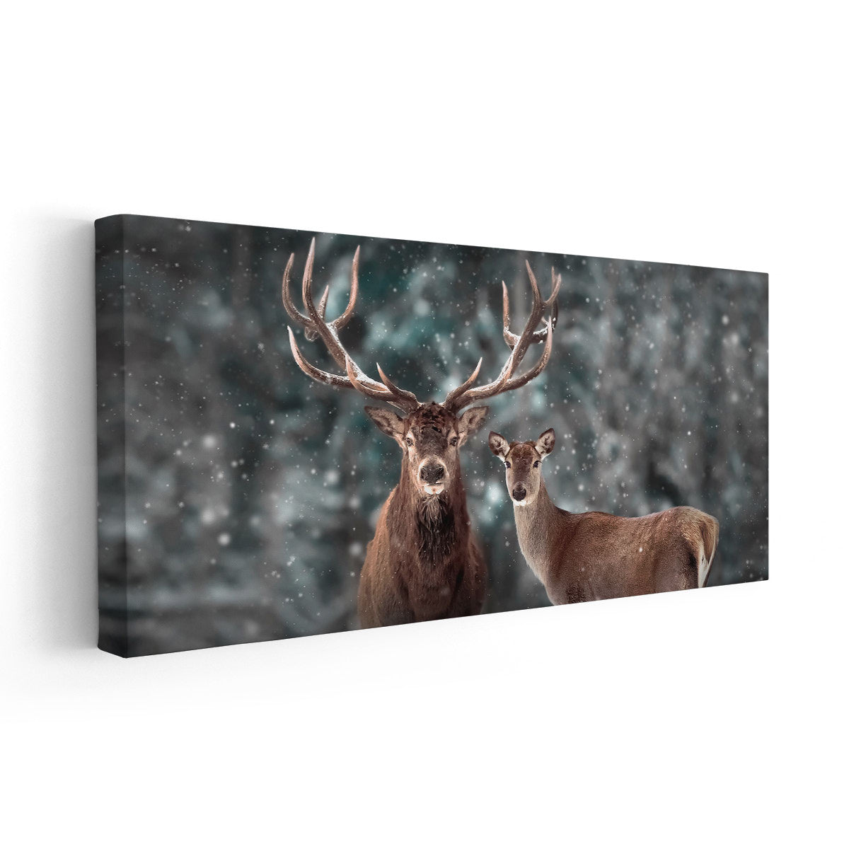 Winter Deer Elks Wall Art Canvas-Stunning Canvas Prints