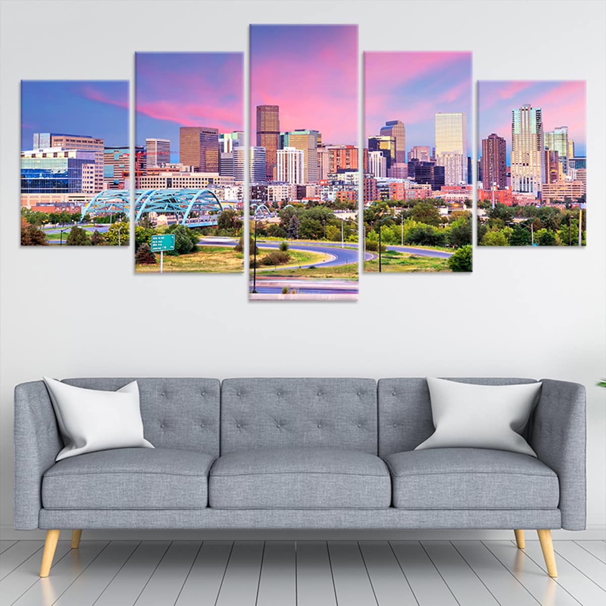 Denver Colorado Skyline Wall Art Canvas-Stunning Canvas Prints