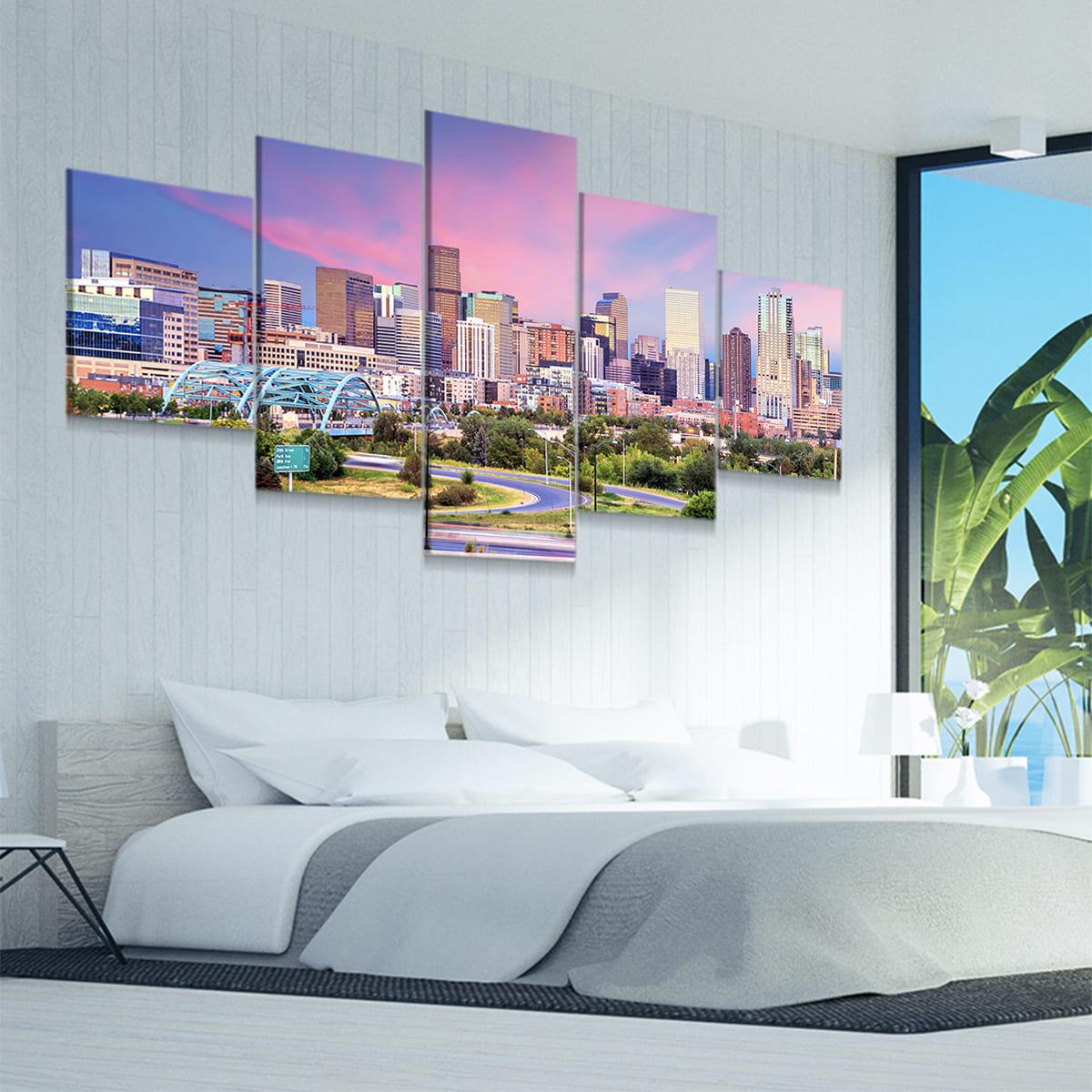 Denver Colorado Skyline Wall Art Canvas-Stunning Canvas Prints