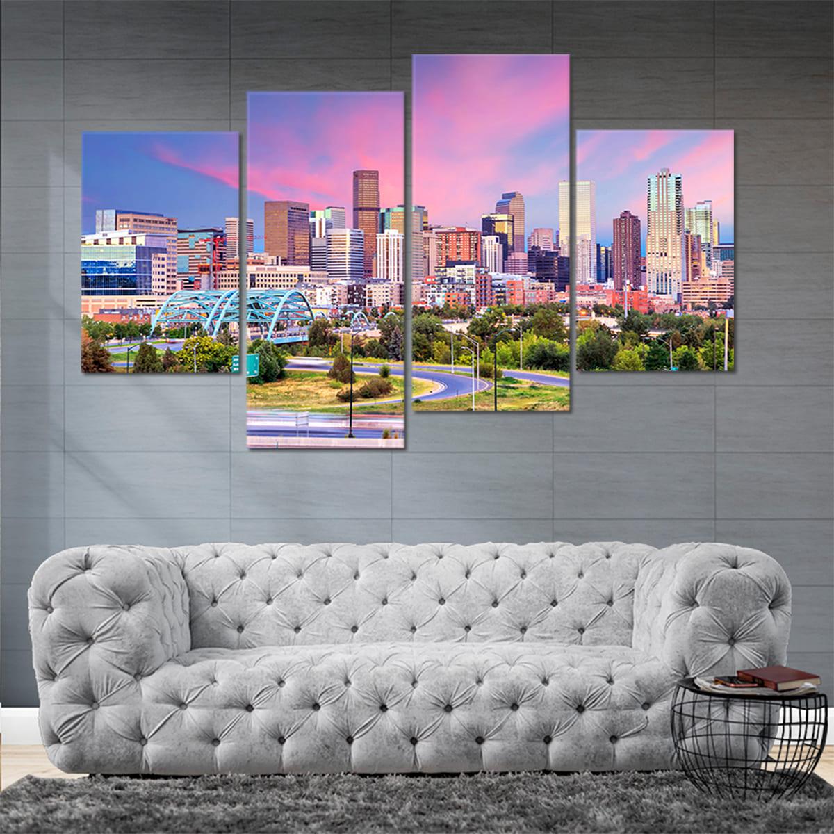 Denver Colorado Skyline Wall Art Canvas-Stunning Canvas Prints