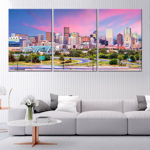 Denver Colorado Skyline Wall Art Canvas-Stunning Canvas Prints