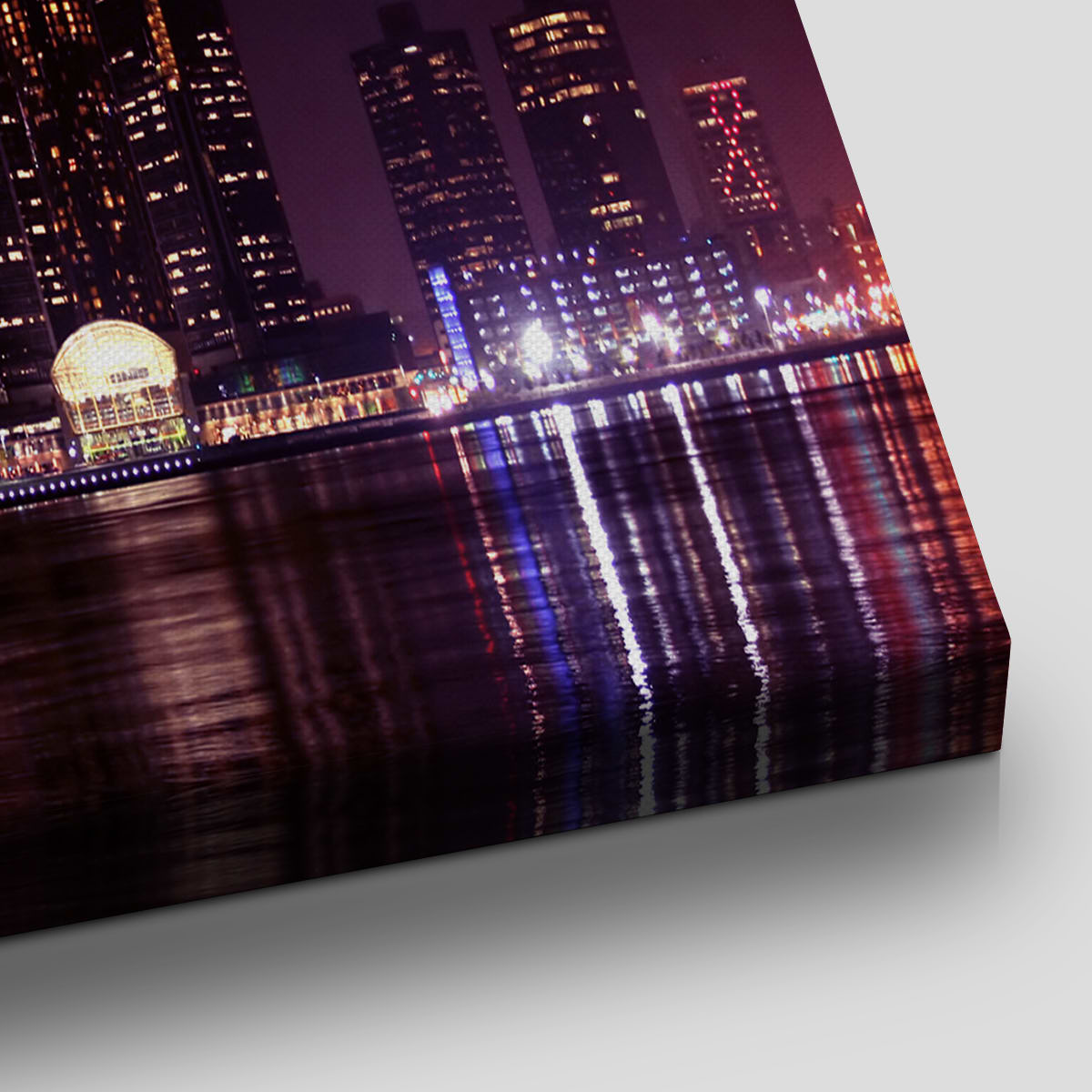 Detroit Skyline At Night Wall Art Canvas-Stunning Canvas Prints