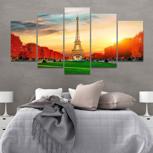 Eiffel Tower Sunset Wall Art Canvas-Stunning Canvas Prints