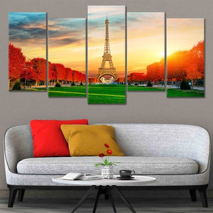 Eiffel Tower Sunset Wall Art Canvas-Stunning Canvas Prints