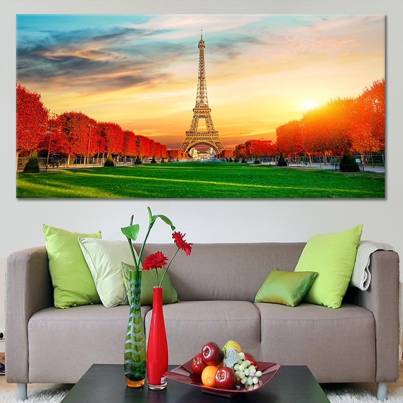 Eiffel Tower Sunset Wall Art Canvas-Stunning Canvas Prints