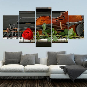 Piano And Violin Wall Art Canvas Print-Stunning Canvas Prints