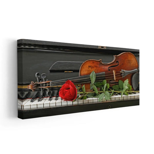 Piano And Violin Wall Art Canvas Print-Stunning Canvas Prints