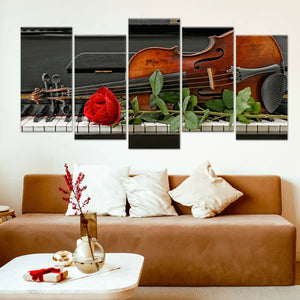 Piano And Violin Wall Art Canvas Print-Stunning Canvas Prints