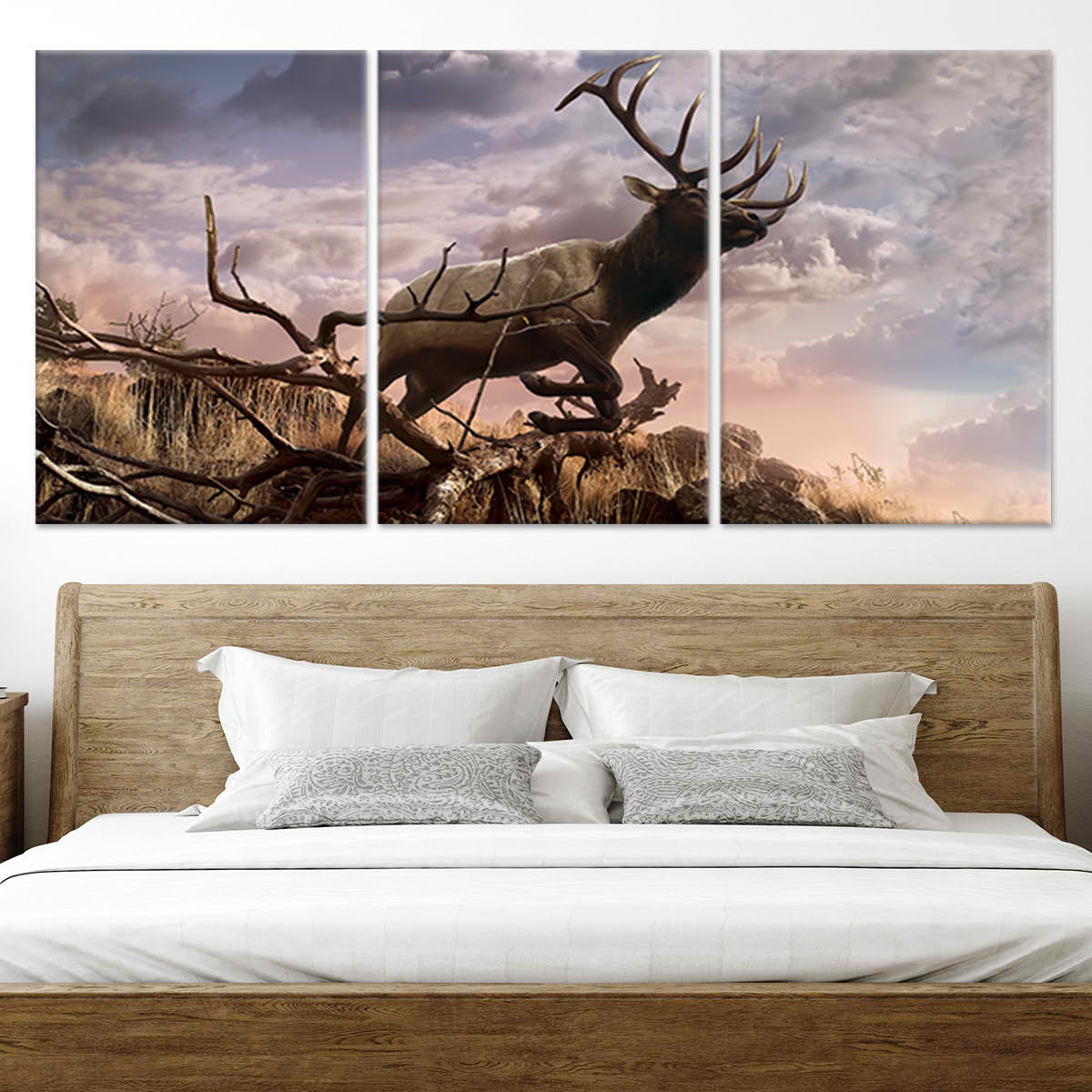 Majestic Bull Elk Wall Art Canvas-Stunning Canvas Prints