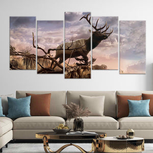 Majestic Bull Elk Wall Art Canvas-Stunning Canvas Prints