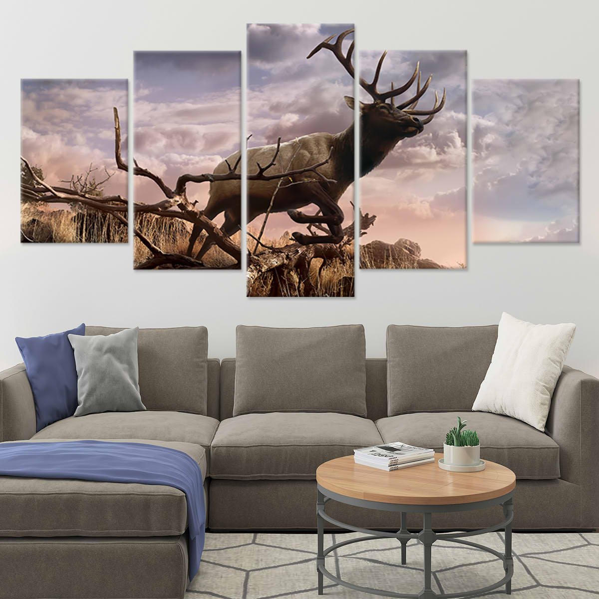 Majestic Bull Elk Wall Art Canvas-Stunning Canvas Prints