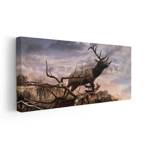 Majestic Bull Elk Wall Art Canvas-Stunning Canvas Prints