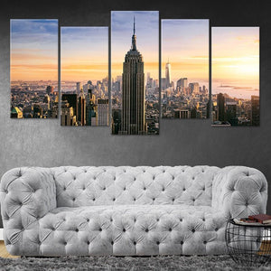 Empire State Building Sunset Wall Art Canvas-Stunning Canvas Prints