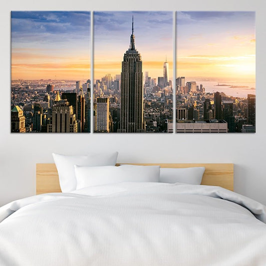 Empire State Building Sunset Wall Art Canvas-Stunning Canvas Prints