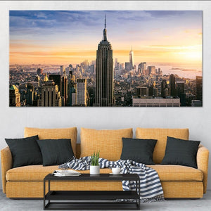 Empire State Building Sunset Wall Art Canvas-Stunning Canvas Prints