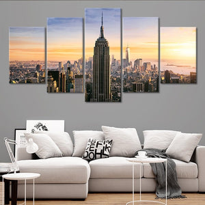 Empire State Building Sunset Wall Art Canvas-Stunning Canvas Prints