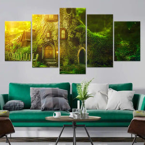 Fairy Tree House Wall Art Canvas Print-Stunning Canvas Prints