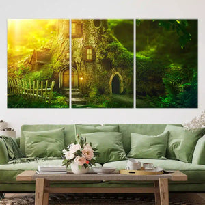 Fairy Tree House Wall Art Canvas Print-Stunning Canvas Prints