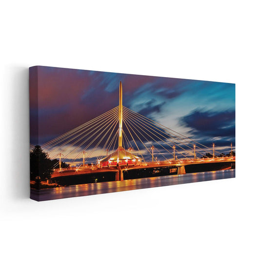 Esplanade Riel Bridge Skyline Wall Art Canvas-Stunning Canvas Prints