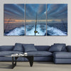 Ocean Sunset Fishing Wall Art For Living Room Wall