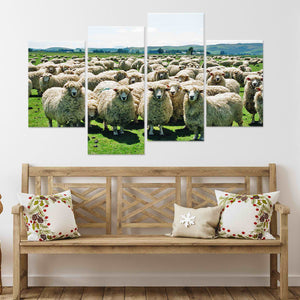 Sheep Flock Wall Art Canvas-Stunning Canvas Prints