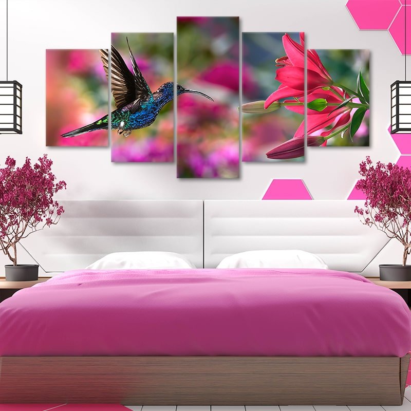 Colorful Hummingbird Wall Art Canvas-Stunning Canvas Prints