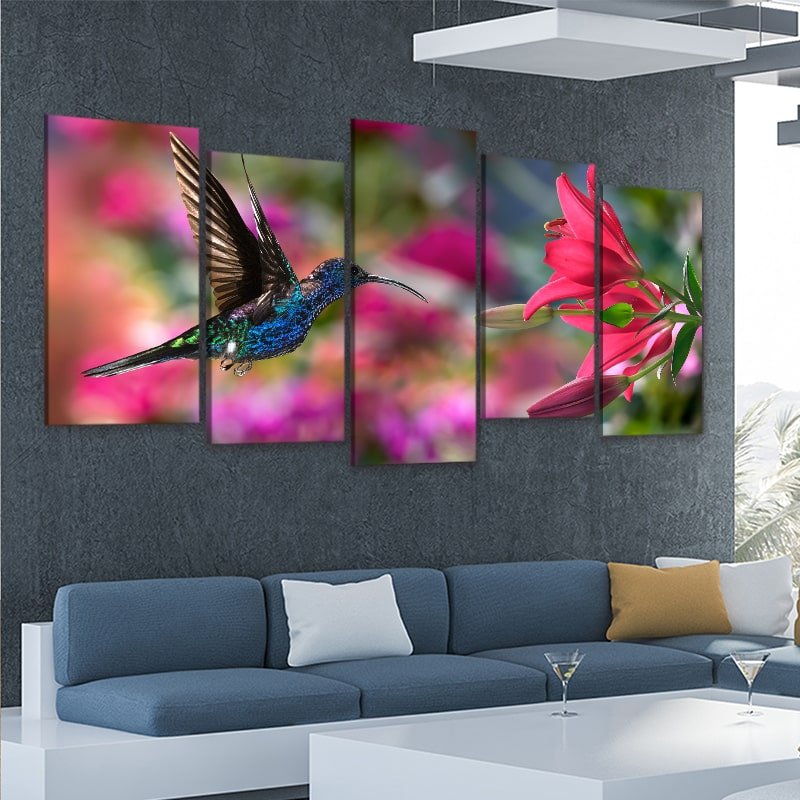 Hummingbird Round Canvas Paint and Sip