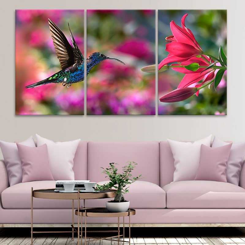 Colorful Hummingbird Wall Art Canvas-Stunning Canvas Prints