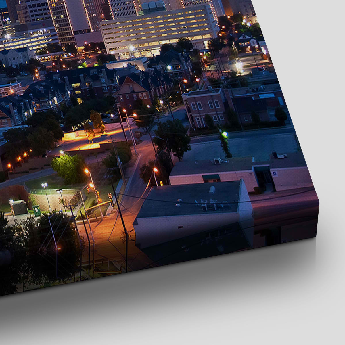 Fort Worth Skyline At Night Wall Art Canvas-Stunning Canvas Prints