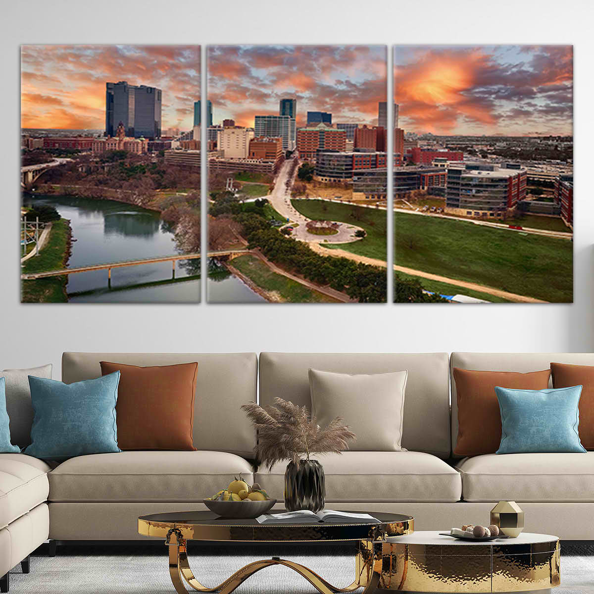 Fort Worth Skyline Wall Art Canvas-Stunning Canvas Prints