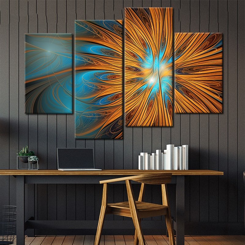 Psychedelic Abstract Fractal Canvas Set I by Stunning Canvas Prints