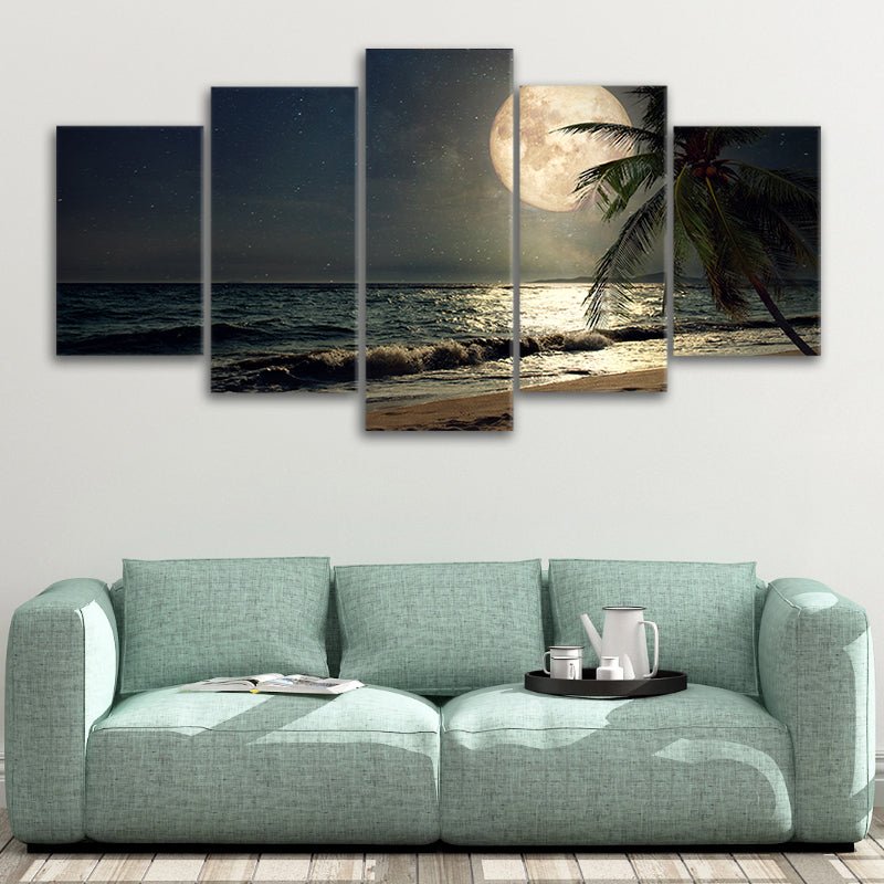 Coastal Wall Art, Beach Scene Canvas, Ocean Horizon Print, Large Horizontal Seascape, Ocean Canvas Art, Tropical Beach Wall Art, Coastal Beach Canvas