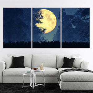 Radiant Full Moon Wall Art Canvas-Stunning Canvas Prints