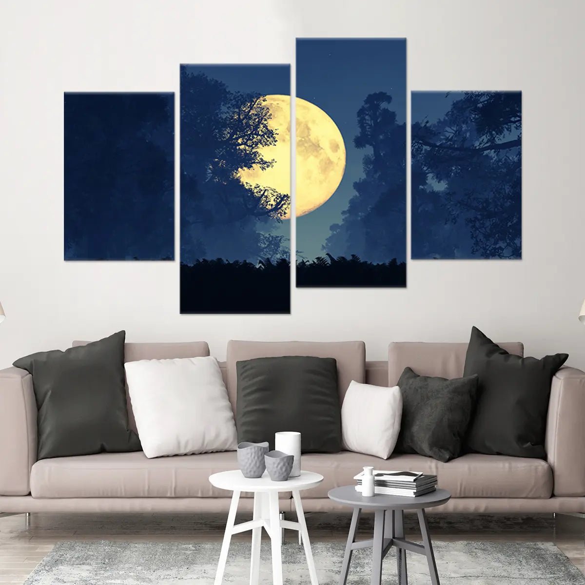 Radiant Full Moon Wall Art Canvas-Stunning Canvas Prints