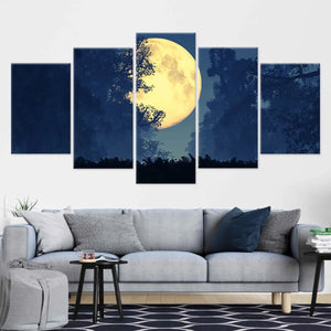 Radiant Full Moon Wall Art Canvas-Stunning Canvas Prints