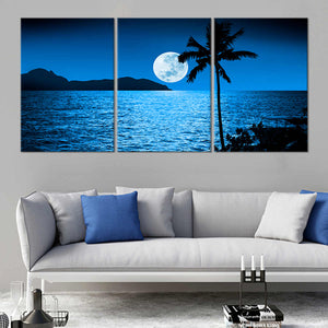 Fiji Moonlight Beach Wall Art Canvas-Stunning Canvas Prints