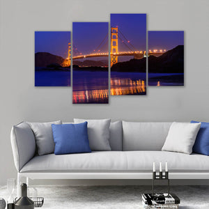 Golden Gate Bridge Reflection Wall Art Canvas-Stunning Canvas Prints