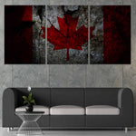 Grunge Canadian Flag Wall Art-Stunning Canvas Prints