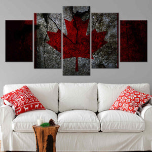 Grunge Canadian Flag Wall Art-Stunning Canvas Prints