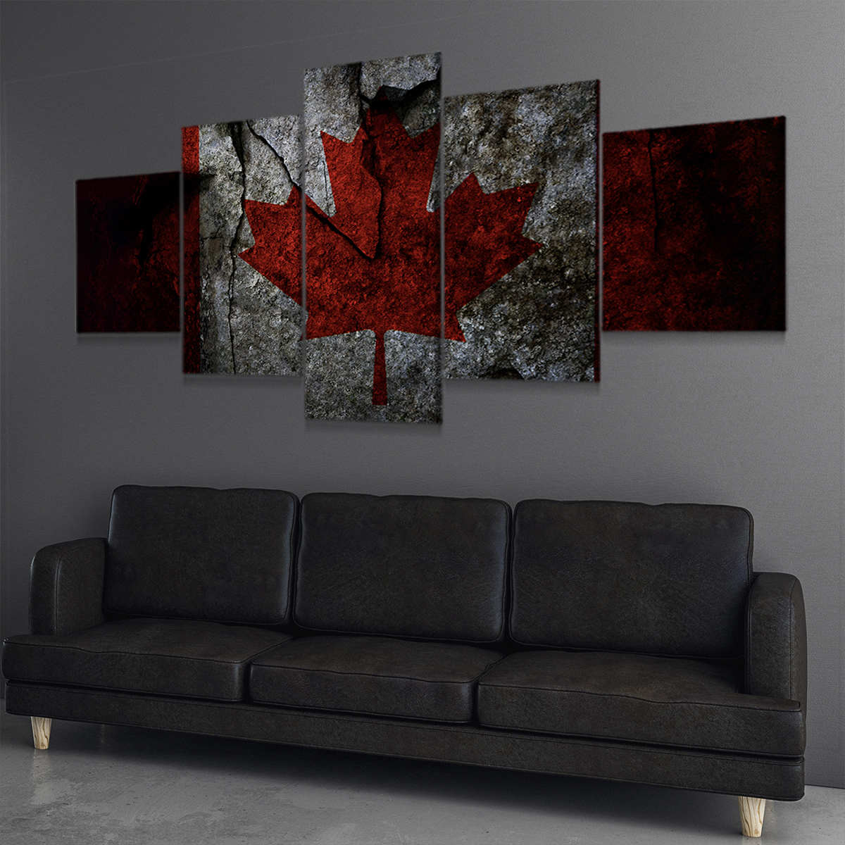 Grunge Canadian Flag Wall Art-Stunning Canvas Prints